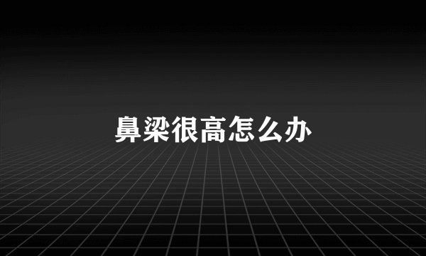 鼻梁很高怎么办