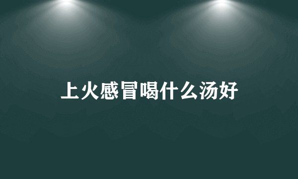 上火感冒喝什么汤好