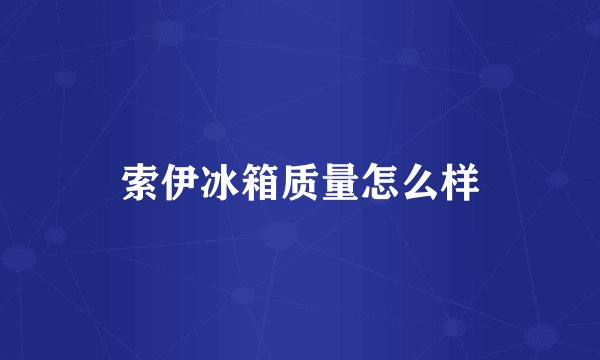 索伊冰箱质量怎么样