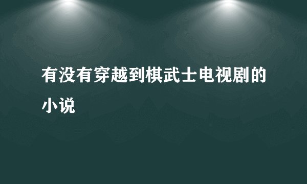 有没有穿越到棋武士电视剧的小说