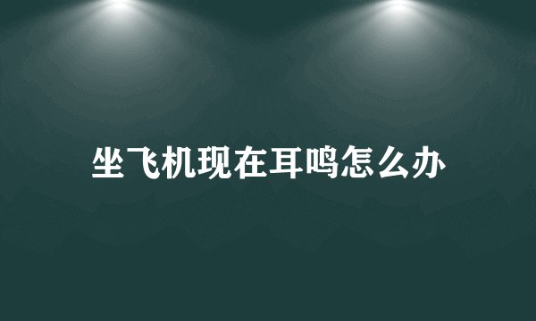 坐飞机现在耳鸣怎么办