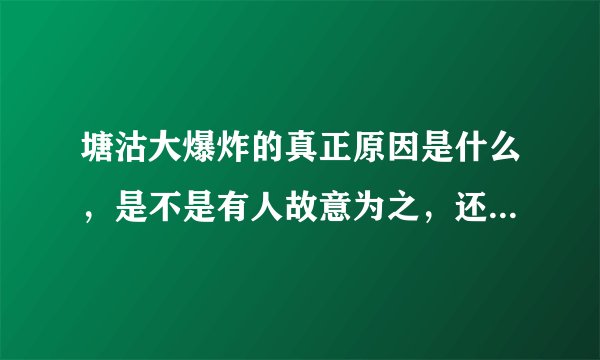 塘沽大爆炸的真正原因是什么，是不是有人故意为之，还是敌国的阴谋
