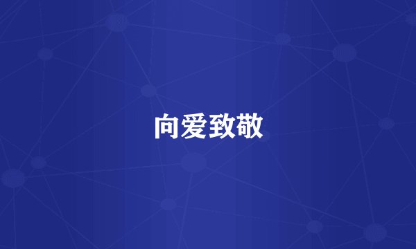 向爱致敬
