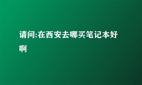 请问:在西安去哪买笔记本好啊