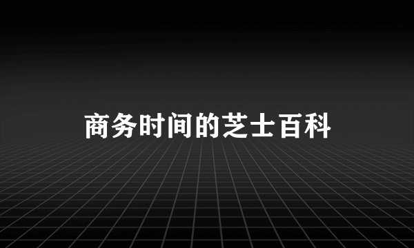 商务时间的芝士百科