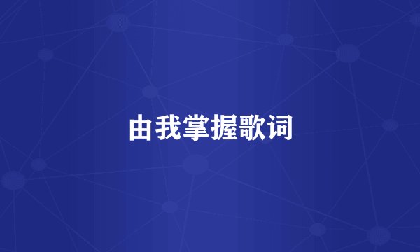 由我掌握歌词