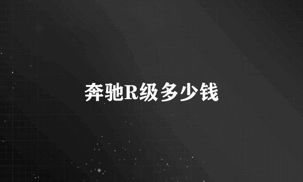 奔驰R级多少钱