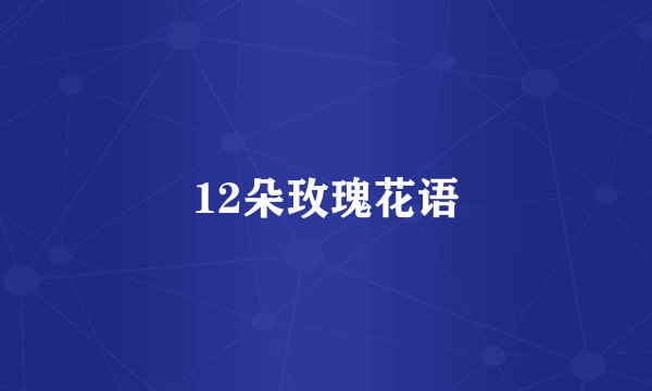 12朵玫瑰花语