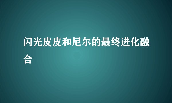 闪光皮皮和尼尔的最终进化融合