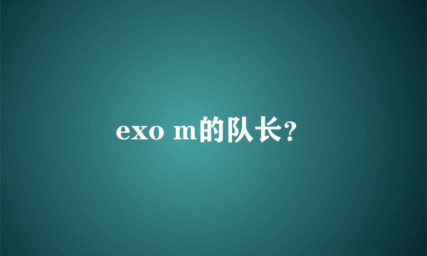 exo m的队长?