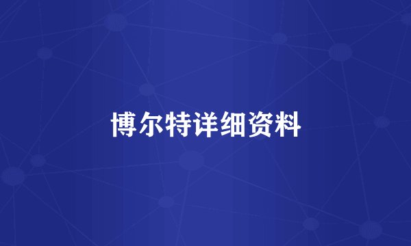 博尔特详细资料