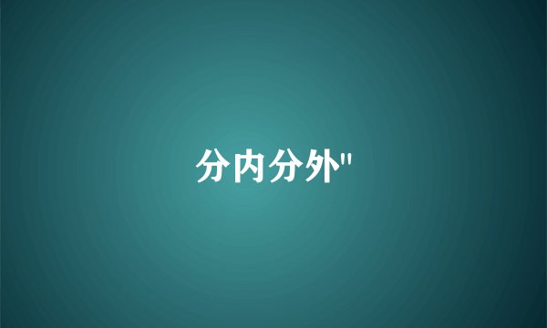 分内分外