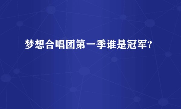 梦想合唱团第一季谁是冠军?