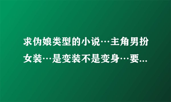 求伪娘类型的小说…主角男扮女装…是变装不是变身…要Yd一点…类似＜魔法学徒＞…要求是小说…