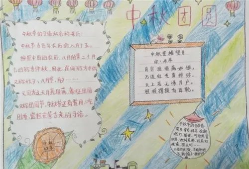 2020中秋国庆同一天手抄报图片大全