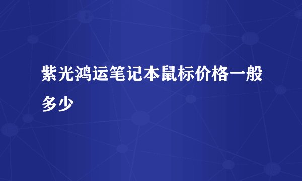 紫光鸿运笔记本鼠标价格一般多少