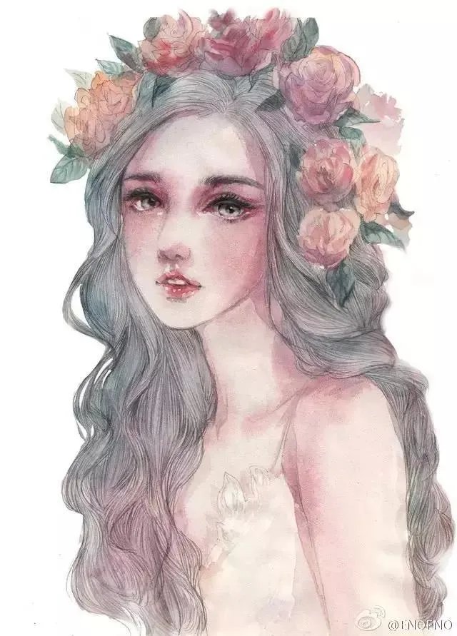 请问谁有现代手绘美女图片?