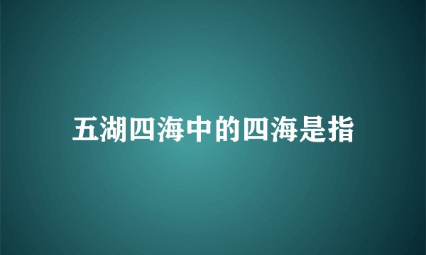 五湖四海中的四海是指