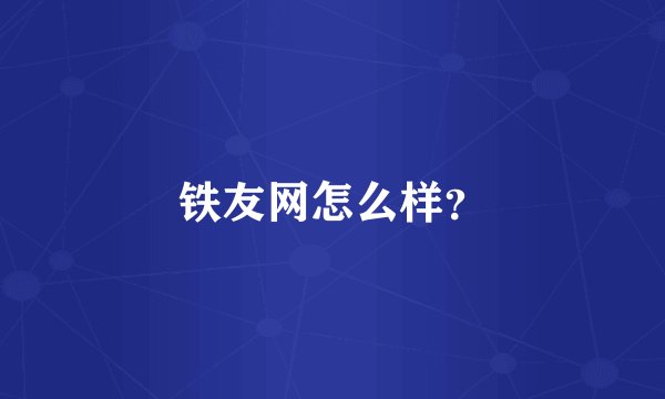 铁友网怎么样？