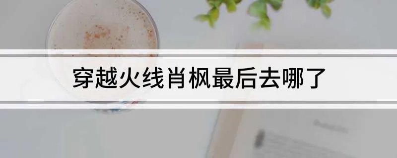 穿越火线肖枫最后去哪了