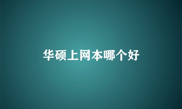 华硕上网本哪个好