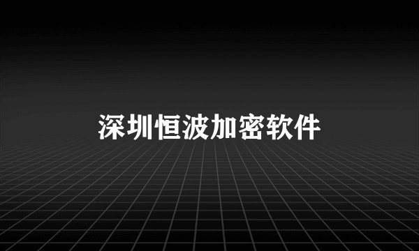 深圳恒波加密软件