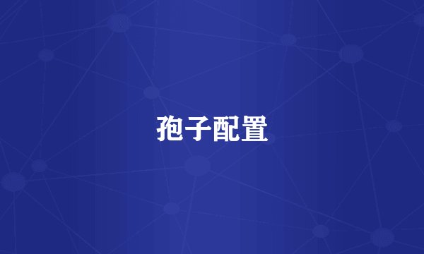 孢子配置