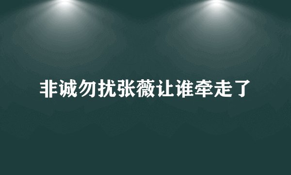 非诚勿扰张薇让谁牵走了