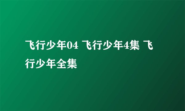 飞行少年04 飞行少年4集 飞行少年全集