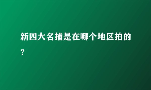 新四大名捕是在哪个地区拍的？