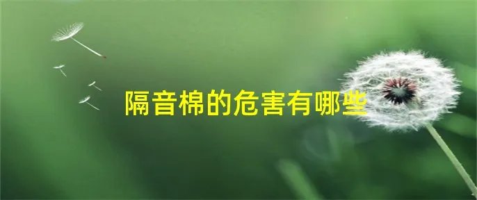 隔音棉的危害有哪些