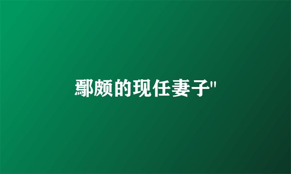 鄢颇的现任妻子