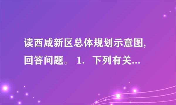 读西咸新区总体规划示意图,回答问题。 1.下列有关设立西咸新区对该区域人口迁移和城市化进程产生的影响的说法,错误的是 A.迁出人口减少,迁入人口增加 B.逆城市化进程加快 C.城镇规模扩大,城市化水平不断提高 D.有利于改善西安、咸阳老城区的环境 2.西咸新区的建设 ①使西安市对周边地区的辐射和带动作用加大 ②使城市文化向乡村广泛地扩散和渗透 ③对区内水域、山地等原生态环境没有影响 ④可以吸引人才、资金和产业的聚集 ⑤使区域环境人口容量减小 A.①②③ B.③④⑤ C.①②④ D.②③④