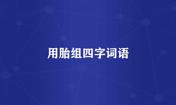 用胎组四字词语