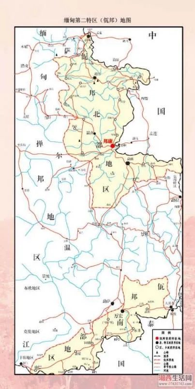 缅甸瓦邦特区地图图片