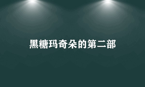 黑糖玛奇朵的第二部