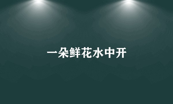 一朵鲜花水中开