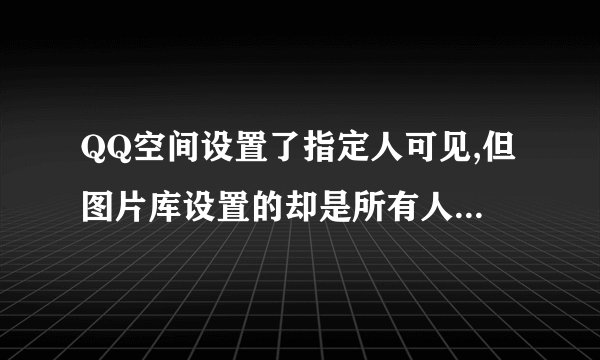 QQ空间设置了指定人可见,但图片库设置的却是所有人可见,那么没指定可以看空间的人也能直接看图片库吗?