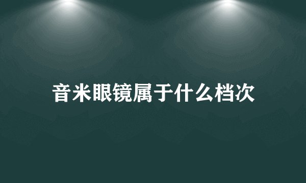 音米眼镜属于什么档次