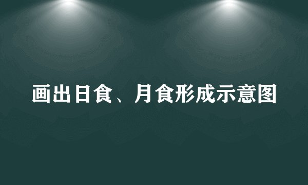 画出日食、月食形成示意图