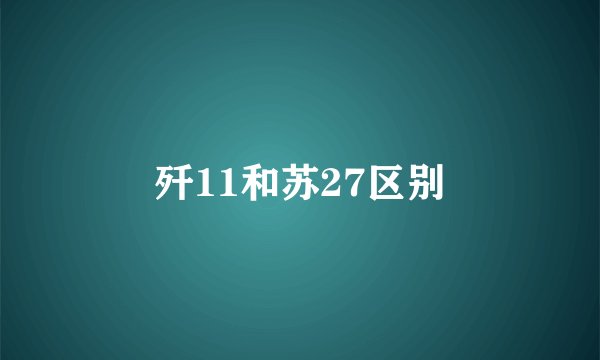 歼11和苏27区别