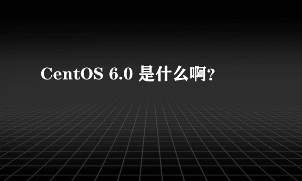 CentOS 6.0 是什么啊？