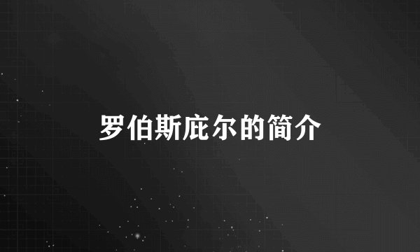 罗伯斯庇尔的简介