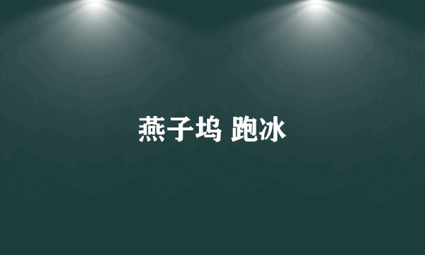 燕子坞 跑冰