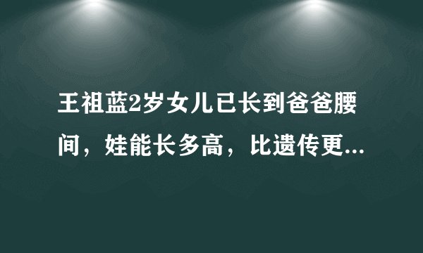 王祖蓝2岁女儿已长到爸爸腰间，娃能长多高，比遗传更靠谱是这点