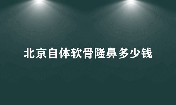 北京自体软骨隆鼻多少钱