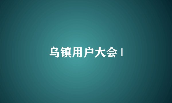 乌镇用户大会 |