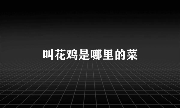 叫花鸡是哪里的菜