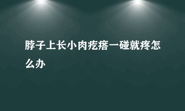 脖子上长小肉疙瘩一碰就疼怎么办