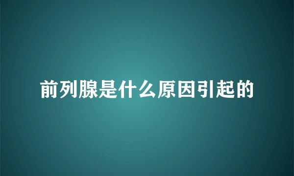 前列腺是什么原因引起的